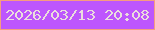 文字の大きさ：2、枠の色：f69c7f、背景の色：bd56fd、文字の色：ebdddd 無料ブログパーツのブログ時計