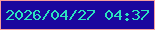 文字の大きさ：2、枠の色：f69d9d、背景の色：1b069e、文字の色：2be2bf 無料ブログパーツのブログ時計