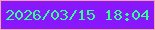 文字の大きさ：1、枠の色：f69fa9、背景の色：8917fe、文字の色：35fd92 無料ブログパーツのブログ時計