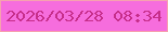 文字の大きさ：3、枠の色：f6a1af、背景の色：f66ddd、文字の色：c62e8a 無料ブログパーツのブログ時計
