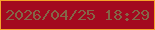 文字の大きさ：2、枠の色：f6a22b、背景の色：a3091f、文字の色：846547 無料ブログパーツのブログ時計