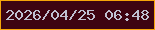 文字の大きさ：1、枠の色：f6a509、背景の色：3e0411、文字の色：bfc0d1 無料ブログパーツのブログ時計
