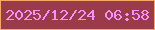 文字の大きさ：2、枠の色：f6a86b、背景の色：9b3a48、文字の色：f590fd 無料ブログパーツのブログ時計