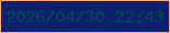 文字の大きさ：5、枠の色：f6a88b、背景の色：0c216d、文字の色：014854 無料ブログパーツのブログ時計
