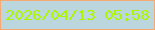 文字の大きさ：4、枠の色：f6a973、背景の色：bcd6dd、文字の色：acf601 無料ブログパーツのブログ時計