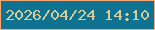 文字の大きさ：2、枠の色：f6a974、背景の色：0e7290、文字の色：d6cd9d 無料ブログパーツのブログ時計