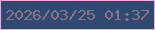 文字の大きさ：5、枠の色：f6a9d2、背景の色：2e4a73、文字の色：927286 無料ブログパーツのブログ時計