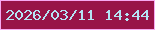 文字の大きさ：4、枠の色：f6a9f1、背景の色：981448、文字の色：b5e4f4 無料ブログパーツのブログ時計