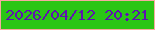 文字の大きさ：2、枠の色：f6aaa0、背景の色：2ac615、文字の色：5f12b0 無料ブログパーツのブログ時計