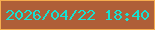 文字の大きさ：5、枠の色：f6ad4f、背景の色：af5f38、文字の色：16e2d2 無料ブログパーツのブログ時計