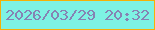 文字の大きさ：1、枠の色：f6b006、背景の色：7ef2e3、文字の色：8683b3 無料ブログパーツのブログ時計