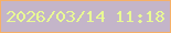 文字の大きさ：3、枠の色：f6b067、背景の色：c4b5c9、文字の色：e9fa93 無料ブログパーツのブログ時計