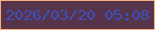 文字の大きさ：2、枠の色：f6b17b、背景の色：58344a、文字の色：3b4fbf 無料ブログパーツのブログ時計