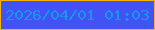 文字の大きさ：2、枠の色：f6b20d、背景の色：4253f6、文字の色：1896eb 無料ブログパーツのブログ時計