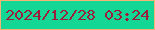文字の大きさ：5、枠の色：f6b376、背景の色：14d796、文字の色：9c1e3d 無料ブログパーツのブログ時計