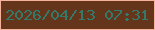 文字の大きさ：5、枠の色：f6b39b、背景の色：65351b、文字の色：347a6b 無料ブログパーツのブログ時計