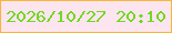 文字の大きさ：3、枠の色：f6b738、背景の色：fce5ee、文字の色：71d821 無料ブログパーツのブログ時計