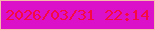 文字の大きさ：5、枠の色：f6b9ab、背景の色：da11c9、文字の色：f50a41 無料ブログパーツのブログ時計
