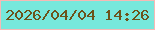 文字の大きさ：2、枠の色：f6b9b5、背景の色：77e8dc、文字の色：6c531b 無料ブログパーツのブログ時計