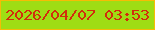 文字の大きさ：4、枠の色：f6bc05、背景の色：9fdd14、文字の色：d22d0c 無料ブログパーツのブログ時計