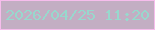 文字の大きさ：1、枠の色：f6bdec、背景の色：c3aec3、文字の色：98d8cd 無料ブログパーツのブログ時計