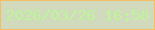 文字の大きさ：3、枠の色：f6be63、背景の色：d2dabe、文字の色：bcf699 無料ブログパーツのブログ時計