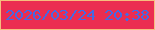 文字の大きさ：5、枠の色：f6be7e、背景の色：eb2d51、文字の色：4569e4 無料ブログパーツのブログ時計