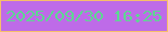 文字の大きさ：5、枠の色：f6bf6a、背景の色：be6be8、文字の色：5dd792 無料ブログパーツのブログ時計
