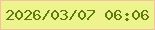文字の大きさ：2、枠の色：f6bf9f、背景の色：edf48d、文字の色：5f7b0b 無料ブログパーツのブログ時計