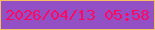 文字の大きさ：1、枠の色：f6c062、背景の色：9350c4、文字の色：ff085f 無料ブログパーツのブログ時計