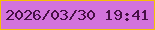 文字の大きさ：2、枠の色：f6c103、背景の色：d373dc、文字の色：471045 無料ブログパーツのブログ時計