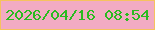 文字の大きさ：3、枠の色：f6c25e、背景の色：f2abc3、文字の色：29bb20 無料ブログパーツのブログ時計