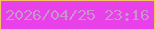 文字の大きさ：2、枠の色：f6c264、背景の色：e841ea、文字の色：c894c9 無料ブログパーツのブログ時計