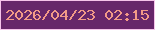 文字の大きさ：4、枠の色：f6c3ea、背景の色：67266a、文字の色：f29a87 無料ブログパーツのブログ時計