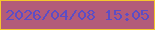 文字の大きさ：5、枠の色：f6c62d、背景の色：b35b79、文字の色：5c4dc5 無料ブログパーツのブログ時計
