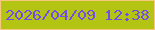 文字の大きさ：1、枠の色：f6c97f、背景の色：b3c413、文字の色：754be9 無料ブログパーツのブログ時計