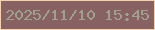 文字の大きさ：1、枠の色：f6d1ad、背景の色：886163、文字の色：a0a08e 無料ブログパーツのブログ時計