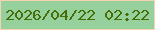 文字の大きさ：2、枠の色：f6d1b2、背景の色：96d09c、文字の色：456e06 無料ブログパーツのブログ時計