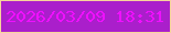 文字の大きさ：3、枠の色：f6d49b、背景の色：aa1fcb、文字の色：f010ff 無料ブログパーツのブログ時計