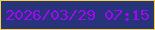 文字の大きさ：2、枠の色：f6d545、背景の色：27337a、文字の色：a005f5 無料ブログパーツのブログ時計