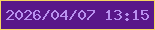 文字の大きさ：2、枠の色：f6d560、背景の色：591789、文字の色：b990f0 無料ブログパーツのブログ時計