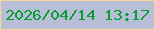 文字の大きさ：1、枠の色：f6d5a0、背景の色：b7bed6、文字の色：089d32 無料ブログパーツのブログ時計