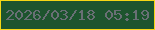 文字の大きさ：3、枠の色：f6d615、背景の色：1d542e、文字の色：696f75 無料ブログパーツのブログ時計