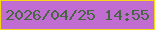 文字の大きさ：2、枠の色：f6d718、背景の色：c06cd0、文字の色：486642 無料ブログパーツのブログ時計