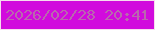 文字の大きさ：4、枠の色：f6dcee、背景の色：d10bdd、文字の色：b969ad 無料ブログパーツのブログ時計