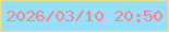 文字の大きさ：2、枠の色：f6de8a、背景の色：98dffd、文字の色：f6837f 無料ブログパーツのブログ時計