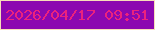 文字の大きさ：3、枠の色：f6deb9、背景の色：8b08b0、文字の色：ec227d 無料ブログパーツのブログ時計