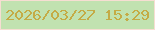 文字の大きさ：2、枠の色：f6ded2、背景の色：c1e2b0、文字の色：c4ab46 無料ブログパーツのブログ時計