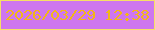文字の大きさ：2、枠の色：f6e066、背景の色：ce76ef、文字の色：f2b717 無料ブログパーツのブログ時計