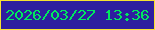 文字の大きさ：3、枠の色：f6e231、背景の色：2e1e9f、文字の色：00e95e 無料ブログパーツのブログ時計